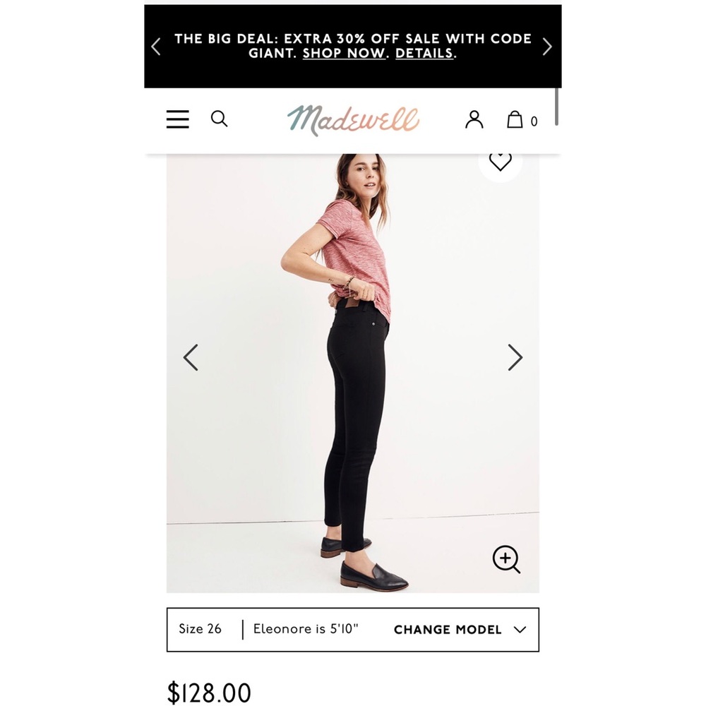 Madewell black skinny skinny jeans! Size 27.